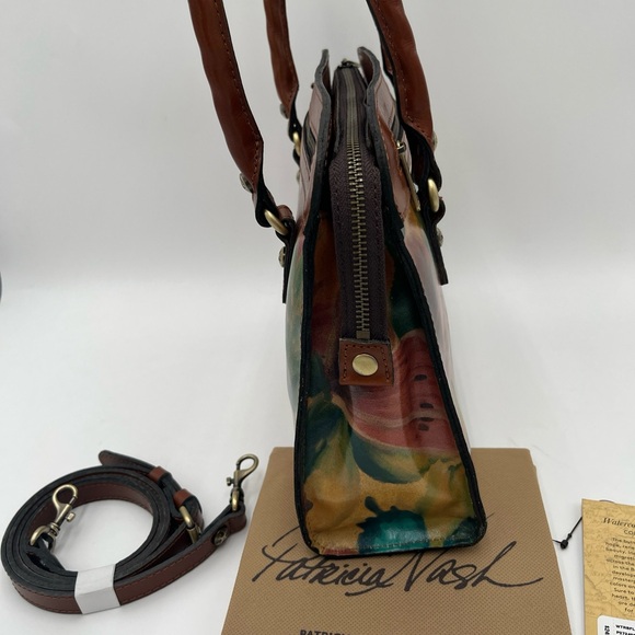 NWT Patricia Nash Calvi Satchel Watercolor Butterfly Purse Heritage Coll… - Picture 5 of 14